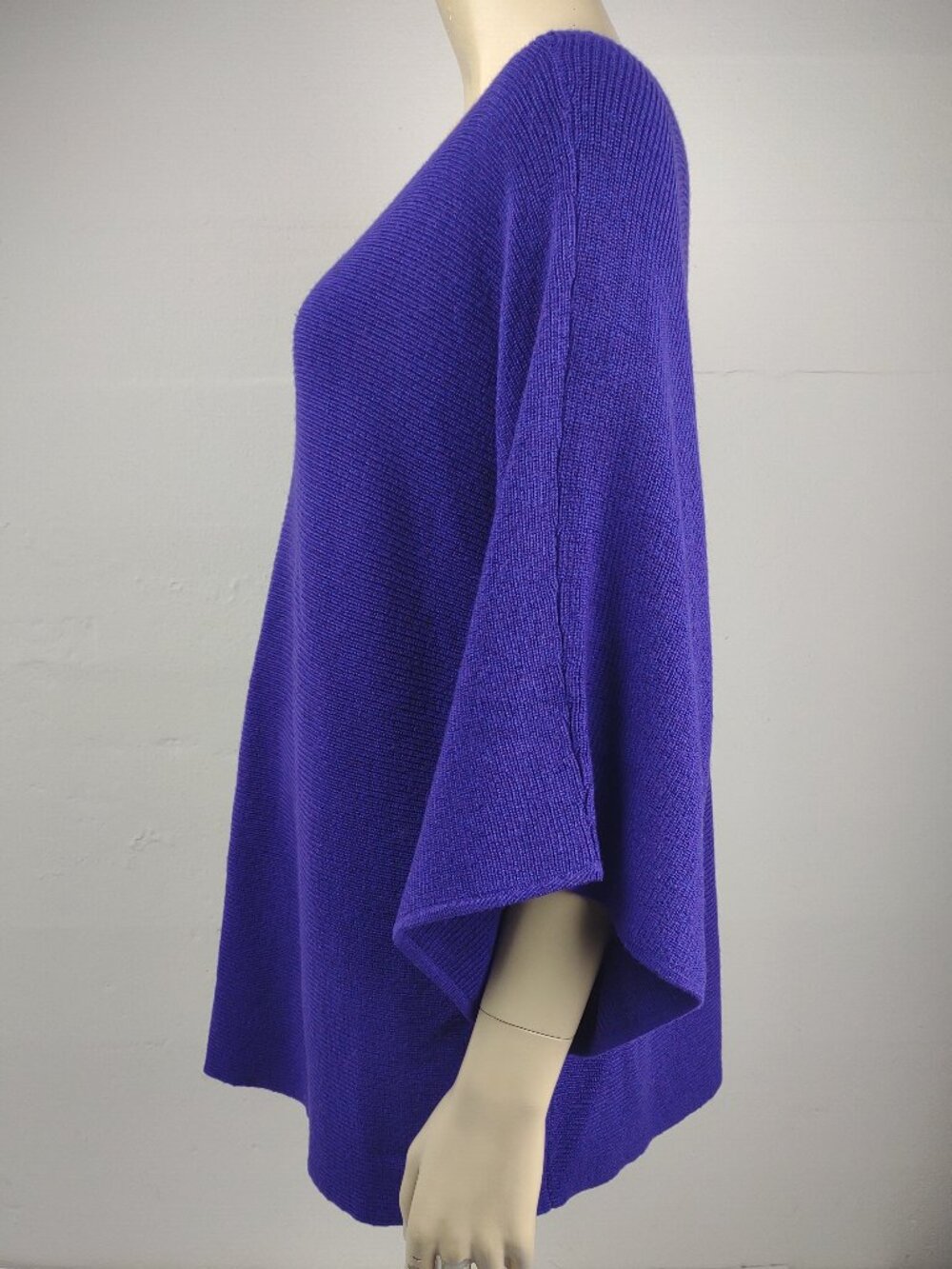 Eileen Fisher purple 100% Merino Wool boxy oversized pullover sweater Large - Picture 5 of 7